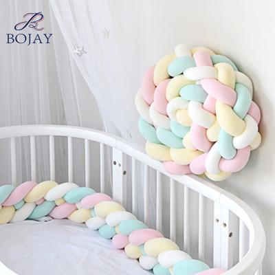 China Modern Baby Hutch Crib Decor Bed Bumper Knot Braids Handmade Soft Knot Pillow Cushion Protector for sale