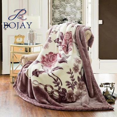 China Anti-pilling new design 100% polyester Mink Blankets Korean Style Embossed Rashel Blanket for sale