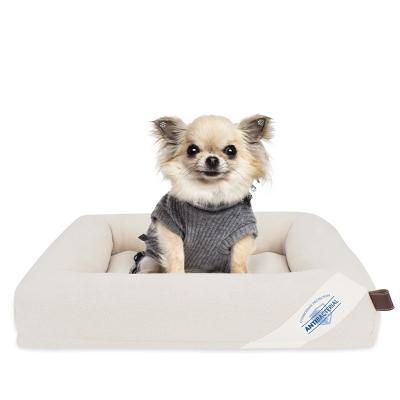 China Removable Cover LS Anti Bacterial Function Cloth Dog Bed With Removable Cover And Anti Slip Bottom For All Season for sale