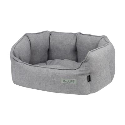 China LS Sustainable Energetic Friends Eco Friendly Oval Dog Bed With Removable Cushion And Anti Slip Bottom For All Seasons for sale