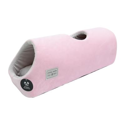 China Energetic Funny Friends Multi Colors Fleece Cat Tunnel Deep Sleep Cat Tunnel Warm Semi-closed Warm Room for sale