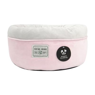 China Energetic Friends Stocked Around Donut Fleece Cat And Dog Cushion Bed 18in Warm Pet Bed For Cats Or Small Dogs Anti-Slip Bottom for sale