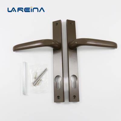 China LAREINA South Africa Modern Hot Sale Aluminum Door Handle, High Quality Door Lever Handle On Plate Aluminum Door Handle Set for sale