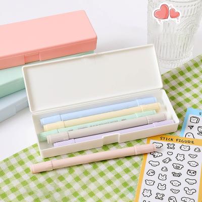 China Simple Pencil Case Storage Box Fasion Stationery Box Kids Plastic Pencil Case For Student for sale