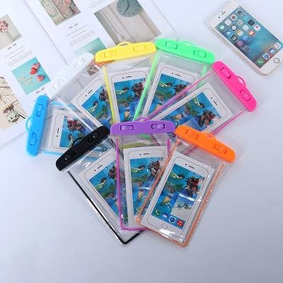 China PVC waterproof transparent mobile phone waterproof bag a variety of styles waterproof bag rafting mobile phone swimming diving for sale