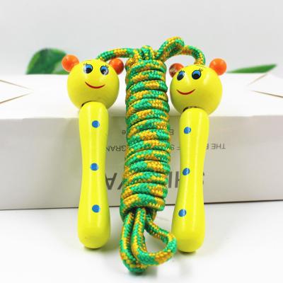 China Sports Workout Factory Selling High Quality Wooden Durable Lovely Cute Animals Jump Rope for sale