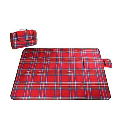 China Comfortable Feel Custom Waterproof PVC Rise For Camping Picnic Folding Beach Blanket for sale