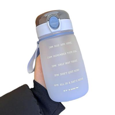 China Modern Wholesale Cheap Portable Matte Gradient Color Plastic Water Bottle Large Capacity For Gym for sale