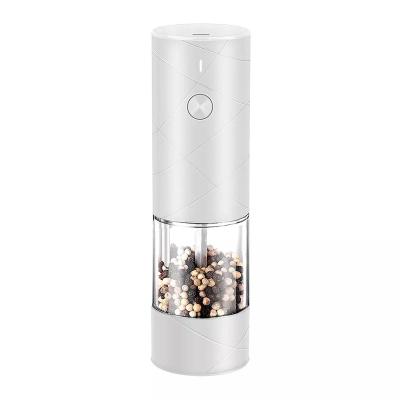 China New Design High Quality Stored USB Rechargeable Electric Pepper Mill Salt and Pepper Grinder for sale