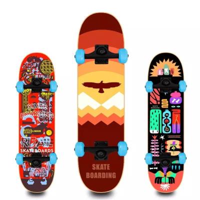 China Adult Four Wheel Street Skating Aluminum Alloy 7 Layer Northeastern Maple Graphic Skateboard Diverse In Stock for sale