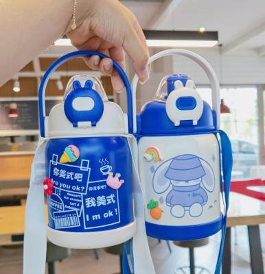 China New design viable cartoon large capacity cartoon stainless steel portable outdoor coffee mug for kids for sale