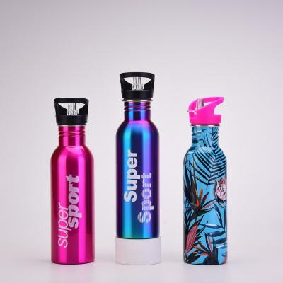 China Portable Hot Selling Large Capacity 1000ml Outdoor Gradient Color Fancy Water Bottle Viable With Straps for sale