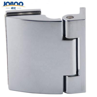 China Easy To Install And Durable Joboo ZB683 Chrome Polish Solid Brass Wall Mount Flat Open Shower Hinge Without Spring For Sauna for sale