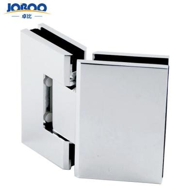 China Easy To Install And Durable Joboo ZB606 Matte Black Solid Brass Glass Square Mount Series Glass Clamp Holder For Supermarket Store Outlet for sale