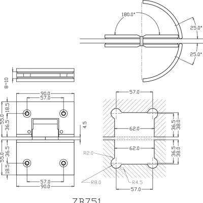 China Easy To Install And Durable Hot Selling Heavy Duty Lift Up Shower Door Hinges Hingeheavy Hinge Pour Cabin Mid Century Warehouse Farmhouse Minimalist Park for sale