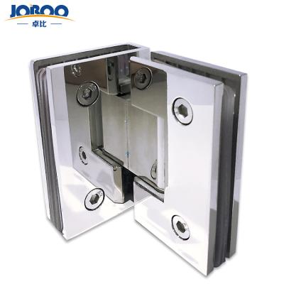 China Joboo Newest Modern 90 Degree Full Solid Brass Glass Bracket Swivel Frameless Heavy-Glass Enclosures Shower Door Hinge for sale