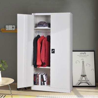 China Dismantled Steel Structure Luoyang Manufacturer Bedroom Furniture Metal Wardrobe for sale