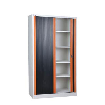 China Top selling korean knockdown 4 beam tambour door file cabinet with plastic roller shutter doors for sale