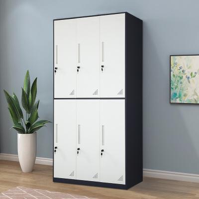 China Steel Changing Knockout Height Quality Locker 6 Doors Storage Locker Clothes Locker for sale