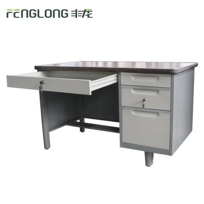 China PC Desk Cambodia Customized Modern Steel MDF Desk Top Design School Computer Table for sale