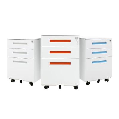 China Steel Structure Movable Pedestal Office Filing Cabinet Modern Knocked-Down Metal Storage Cabinet for sale