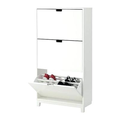 China Space Saving Home Furniture Interior Product 3 Tier Metal Shoe Assembled Storage Cabinet for sale