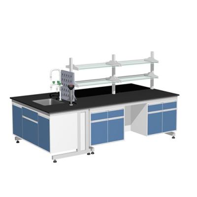 China Fireproof 2020 Lab Furniture Workbench / Island Bench With Drawers Lab Workstation for sale