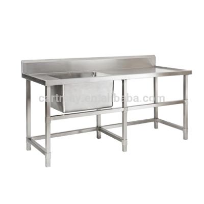 China Easier To Clean And Maintain 2020 Hospital Lab Equipment , Stainless Steel Sink Table Work Table With Sink for sale