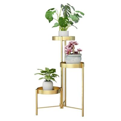 China Viable Plant Stand Living Room 3 Tier Plant Stand Flower Shelf Display Rack Home Metal Iron Flower Pot Organizer Plant Stand for sale