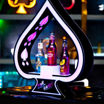 China Viable Ace of Spades VIP Champagne Bottle Presenter Glorifier Display Serving Tray for Lounge Bar Nightclub Party for sale