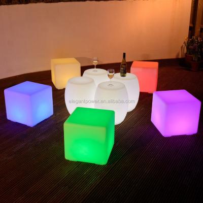 China Modern Stylish Power IP 68 Water Proof RGB PE Materia Led Cube Light For Indoor And Outdoor for sale