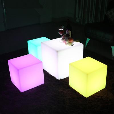 China Garden Magic 20cm Bar Furniture 3D LED Cube Light with 16 Colors Changing Cube Light for sale