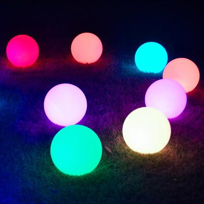 China Waterproof Hotel Rechargeable Battery IP68 16 RGB Color 4 Way Lightning Led Lighting Mood Light Ball for sale