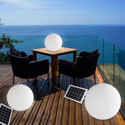 China Contemporary Floating LED Ball Lighting 50cm Led Sphere Glowing Balls / Luminous Sphere Solar Light Garden Outdoor for sale