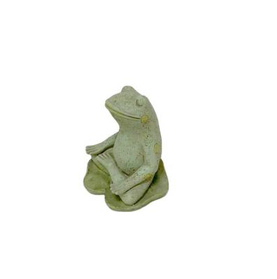 China ARTIFICIAL DECOR RESIN YOGA FROG HOME FIGURINE RESTING CROSS-LEGGED for sale