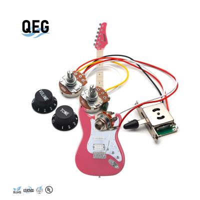 China OEM ODM Custiomized Electric Guitar Circuit/Electronics Wiring Harness 3way 1v1t 500k Guitar Kit Inverter For Bass Fender Gipson Electric Guitar for sale