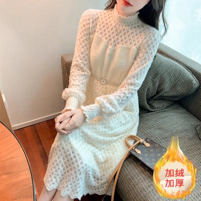 China New autumn and winter lace dress long sweet wind anti-static push-up skirt inner female French fairy skirt temperament for sale