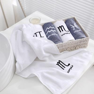 China Child-safe pure cotton adult household thickened salon beauty towel absorbent soft bald towel for sale