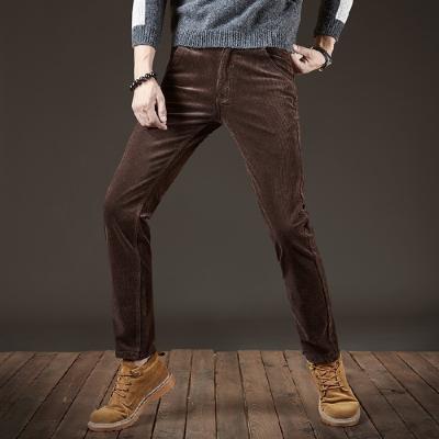 China Anti-wrinkle Business Corduroy Men's Pants For Fall/Winter Corduroy Elastic Corduroy Loose Student Trend Soft Youth for sale