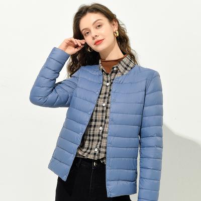 China Light weight waterproof down jacket women's autumn and winter 2021 new style spring and autumn white duck down Korean version to keep warm for sale