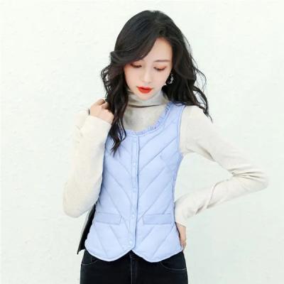 China Autumn and winter middle-aged women's waistcoat jacket bottom wear waterproof inner vest to keep warm, short, large size, thick, thin, for sale