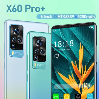 China Original Dual SIM Card New PRO 6.1 Inch X60 Screen Android 11 Phone 12+512GB Wifi Camera GPS 3 sim Card Mobile Phones for sale