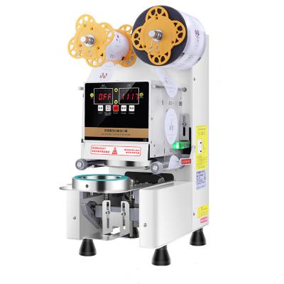 China Easy Operation Boba Tea Equipment Automatic Cup Sealing Machine Stainless Steel 90/95mm Cup Sealer for sale