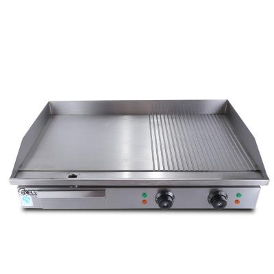 China Hotel Restaurant Equipment Table Top Barbecue Flat Surface Grill Counter Griddle Contemporary High Quality Stainless Steel Metal Stainless Steel Catering Square for sale