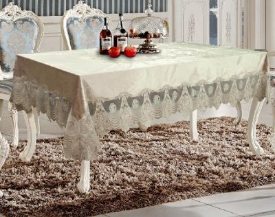 China Hot Sale Waterproof Velvet Wedding Lace Table Cloth for sale