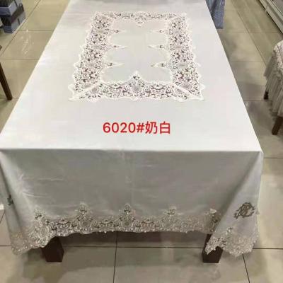 China Oilproof 100% Polyester Fleece Fabric Tablecloth Wedding Table Sets for sale