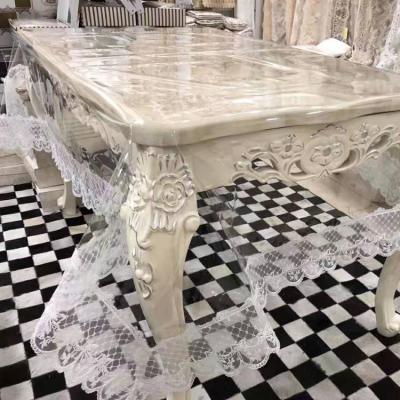 China Oilproof PVC Home And Dining Lace Tablecloth Customized Tablecloth for sale