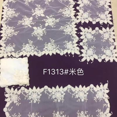 China Oilproof specialty embroidery fabric tablecloth runer tablecloth and beaded doilies napinks with hand bead chimes for sale