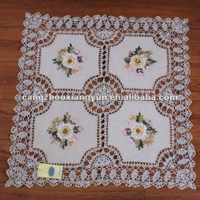 China Disposable lace tablecloth for table crochet tablecloth fashion cutout table liner for sale