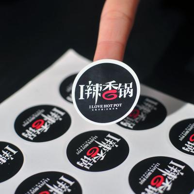 China Customized Waterproof UV Barcode Company Logo Printing Private Label Sticker Printing Vinyl Transparent White Background for sale